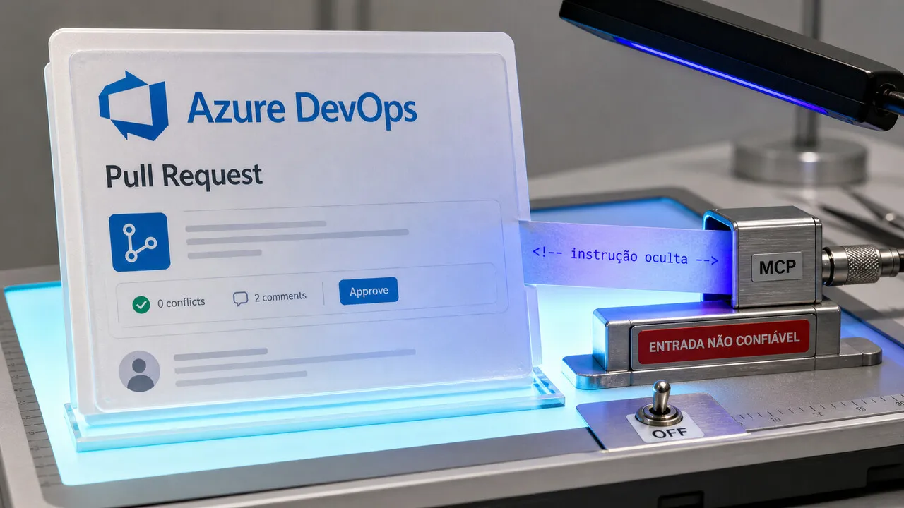 Pull request do Azure DevOps sob inspeção revela um comentário HTML oculto ligado ao MCP.