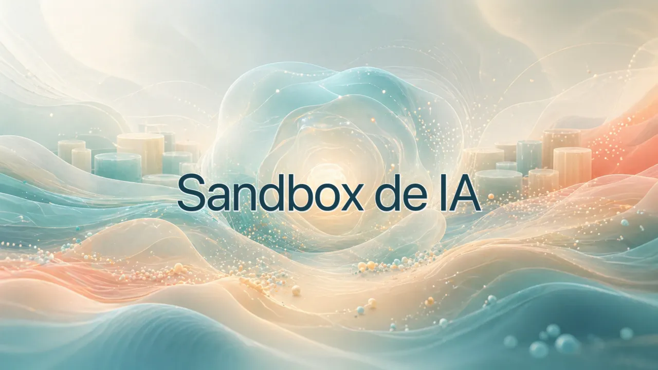 Imagem abstrata sobre sandbox, segurança e infraestrutura de IA